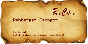 Rehberger Csongor névjegykártya